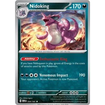 Karetní hra Nidoking 034/165 - Scarlet & Violet 151 Typ karty: Holo