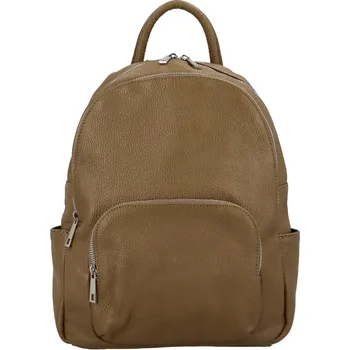 Městský batoh Dámský trendy kožený batůžek Paz, khaki