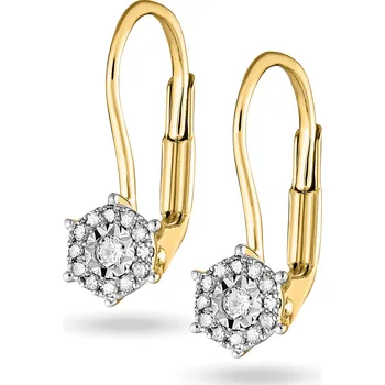 Náušnice Diamantové náušnice Vincenzo Materiál šperku: Žluté zlato