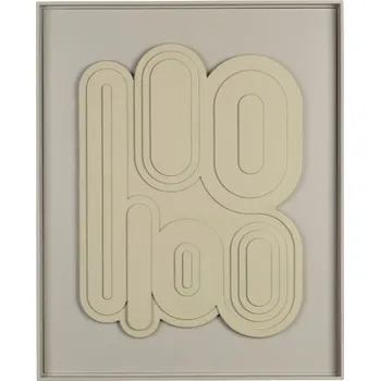 Obraz Béžový reliéfní obraz ZUIVER AUGUST 64 x 52 cm