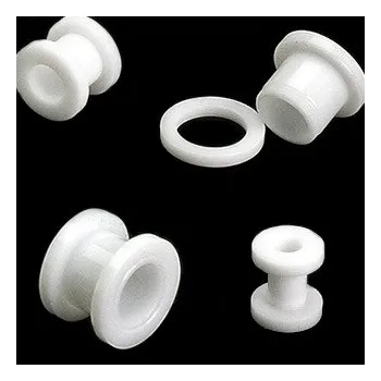 Piercing Šperky4U Šroubovací tunel bílý - TN01027-03