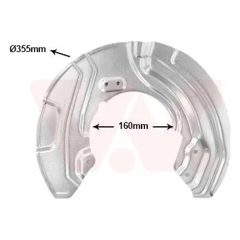 Brzdový kotouč Ochranný plech proti rozstřikování, brzdový kotouč VAN WEZEL 0667372