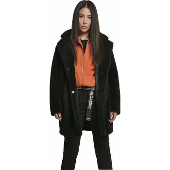 Dámský kabát Ležérní dámský kožešinkový oversize kabátek Urban Classics Barva: Černá, Velikost: XXL