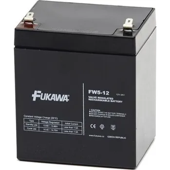 Záložní baterie FUKAWA FW 5-12 F1 Baterie, pro UPS, pro APC, AEG, EATON, Powerware, 12V, 5Ah, životnost 5 let, závit Faston F1-4,7mm 13019