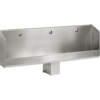 Klozet Sanela Nerezový pisoárový žlab bez elektroniky, délka 1800 mm SLPN 04, antivandal