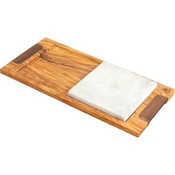 Kuchyňské prkénko Arte Legno - prkénko se čtvercovým kamenem 45x21x3cm