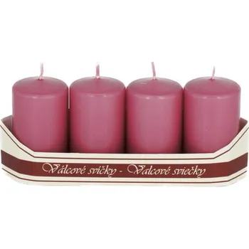 Svíčka adventní svíce válec 40/70 mm (4 ks) - starorůžová