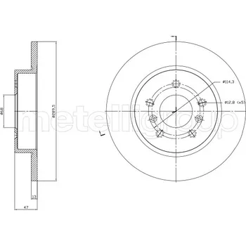 Brzdový kotouč Brzdový kotouč METELLI 23-1763C