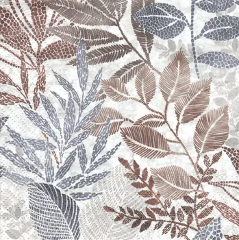 Papírový ubrousek UBR-G26, Ubrousek, 16x16 cm, ŠEDÉ LISTY, 1 kus