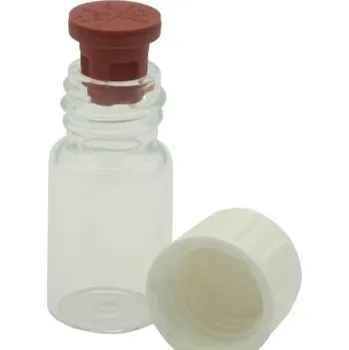 Lékovka 3 ml čirá lékovka + lyo zátka + PP uzávěr 1258