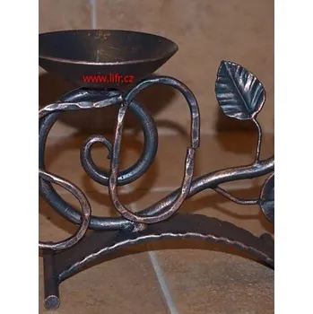 Svícen Kovový svícen Stolní růže velká 50