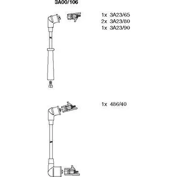 Zapalovací kabel Sada kabelů pro zapalování, , MD030936, BREMI, 3A00/106