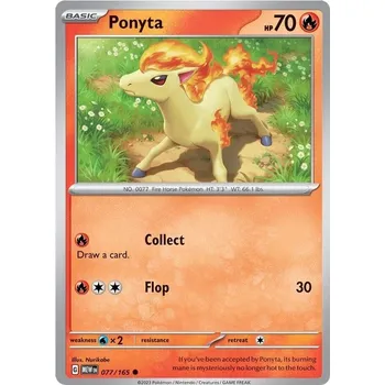 Karetní hra Ponyta 077/165 - Scarlet & Violet 151 Typ karty: Non-Holo