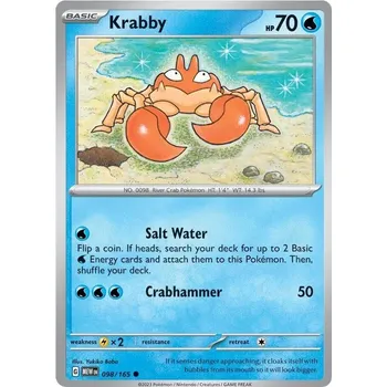 Sběratelská karetní hra Krabby 098/165 - Scarlet & Violet 151 Typ karty: Non-Holo