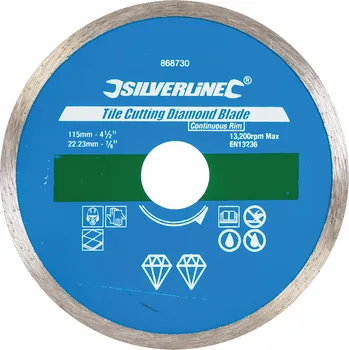 Řezný kotouč Kotouč diamantový řezný 115 × 22,23 × 2 mm Silverline 868730