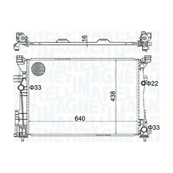 Chladič motoru Chladič, chlazení motoru MAGNETI MARELLI 350213158600