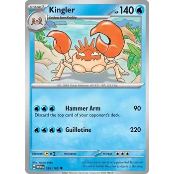 Sběratelská karetní hra Kingler 099/165 - Scarlet & Violet 151 Typ karty: Non-Holo