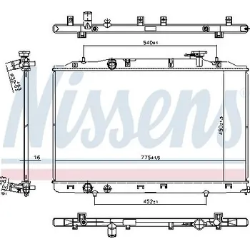Chladič motoru Chladič, chlazení motoru NISSENS 606823