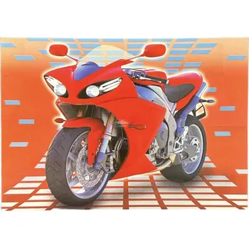 Pohlednice červená motorka