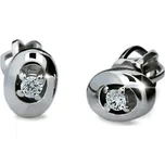 Dámské náušnice bílé zlato 585/000 přírodní diamant 0.066 ct G/SI DF1676