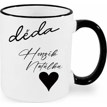 Hrnek - Děda se jmény dětí Barva: Černá