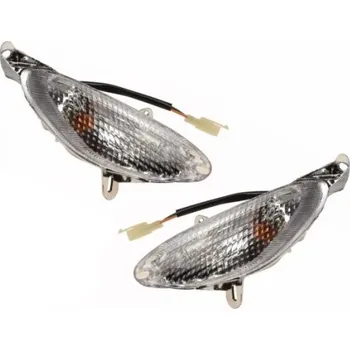 Směrový světlomet levý + pravý přední blinkr bílý YUKI,KENTOYA,RHON,BAOTIAN