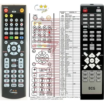 Dálkový ovladač ECG DVD4517HDMI - kompatibilní značkový dálkový ovladač General