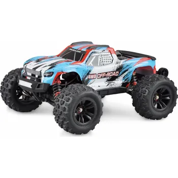 RC model auta AMEWI Hyper Go Monster Truck brushless 4WD 1:16 RTR, modrobílý
