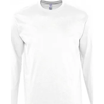 Pánské tričko Sol's Pánské tričko Monarch s dlouhým rukávem Barva: Bílá, Velikost: 5XL L241