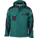 Daiber Pánská zimní bunda Craftsmen Softshell JN824 Barva: Zelená tmavá - Černá, Velikost: XL