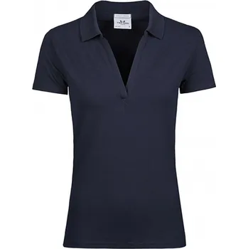 Dámské tričko Tee Jays Luxusní dámská mini piké polokošile s výstřihem do véčka Barva: modrá námořní, Velikost: 3XL TJ1409
