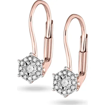 Náušnice Diamantové náušnice Vincenzo Materiál šperku: Růžové zlato