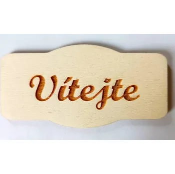 Cedulka Vítejte 10x5cm