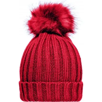 Čepice Daiber - čepice Čepice elegantní dámská Winter Beanie Barva: Červená
