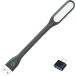 Shenzhen Chaozhiyue Electronics Co., Ltd. Osvětlení USB LED lampička + redukce na USB-C černá