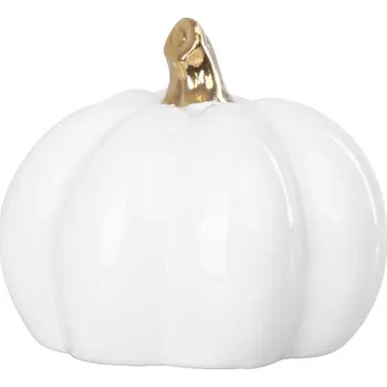 MagicHome Dýně se zlatou stopkou 12,7 x 12,3 x 10,8 cm bílá
