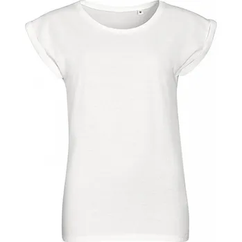 Dámské tričko Sol's Módní lehké dámské tričko Melba s ohrnutými rukávky Barva: Bílá, Velikost: S L01406