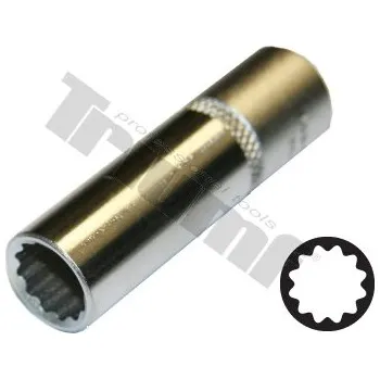 Prodloužená hlavice 3/8", přívod 12raj - 14 mm