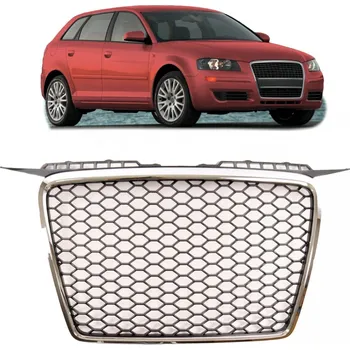 Tuning Sportovní maska AUDI A3 8P 04-08 chrom / černá lesklá