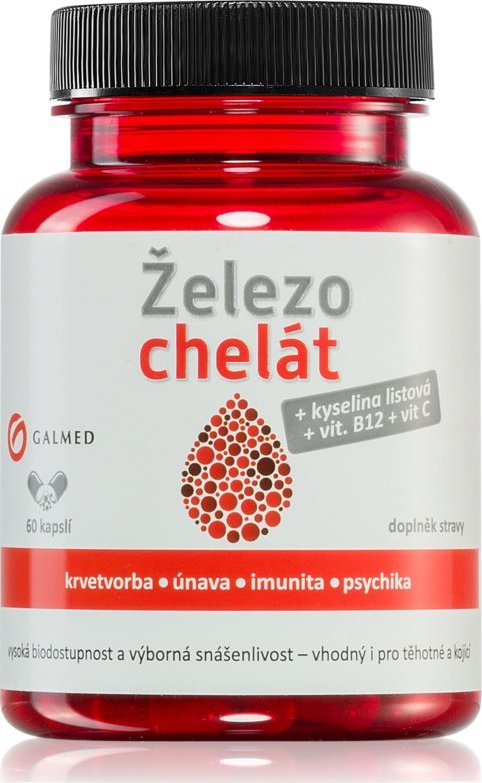 Galmed Železo chelát vitamin B9 B12 C 60 cps od 190 Kč Zbozi cz