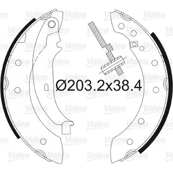 Brzdová čelist Sada brzdových čelistí VALEO 562581
