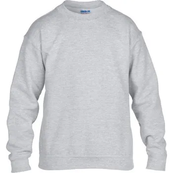 Chlapecká mikina Dětská jednobarevná mikina Heavy Blend Gildan Barva: šedá melír, Velikost: S (116/128) G18000K