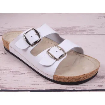 Dámská obuv Pantofle nazouvací Milami Padova 1 bílé dvoupáskové korkové anatomické velikost: 39