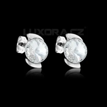 Náušnice Náušnice Esíčka s krystalem - 1,0 x 0,8 cm