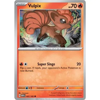 Karetní hra Vulpix 037/165 - Scarlet & Violet 151 Typ karty: Non-Holo
