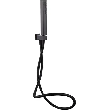 Tyč na sprchový závěs Hopa stěnový vývod ruční sprchy s přísůušenstvím mosaz černý BAAWB13K