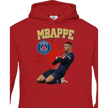 Chlapecká mikina Dětská mikina Kylian Mbappé, Barva Červená, Velikost 122-128, Canvas Dětská mikina Bezvatriko.cz 2038