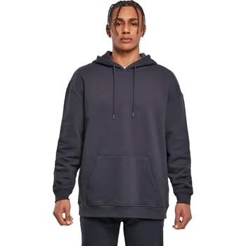 Pánská mikina Build Your Brand Basic Velkoformátová oversize mikina Urban Classics se širokými manžetami Barva: modrá námořní, Velikost: 5XL BYBB006