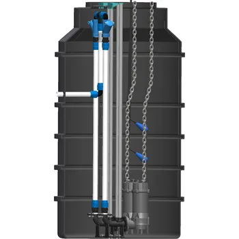 Čerpadlo PUMPA black line Box 2 SE 40BLC2.2 XTREME2 čerpací jímka včetně šachty a spínací skříňky, spouštěcí zařízení, plováky 4ks, 400V 2,2kW, kabely 15m
