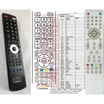 ELONEX JC378BB13E - kompatibilní značkový dálkový ovladač General